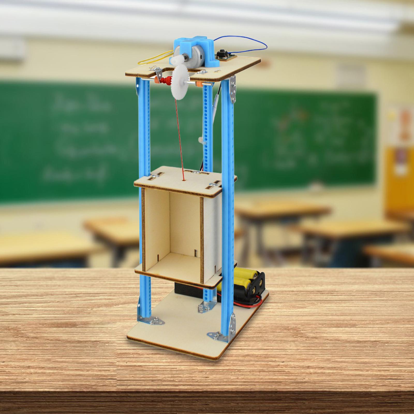 Stem Robotics Kit - DIY 木製エレベーターおもちゃモデルキット 子供向け 簡単組み立て 科学学習ビルディングプロジェクト 教育玩具