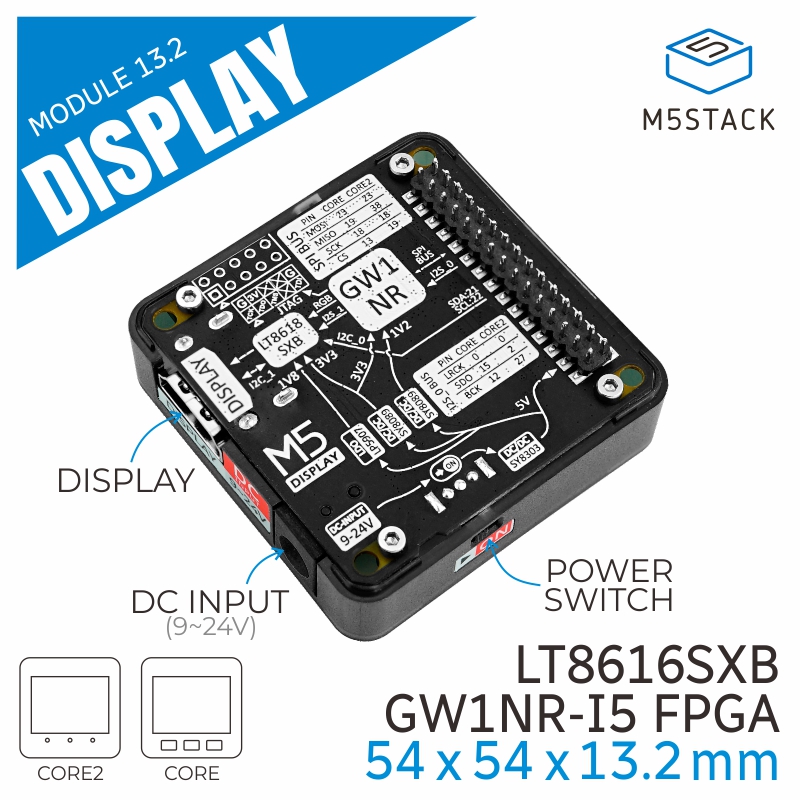 Electronics Project Kit - M5スタックの公式表示モジュール13.2