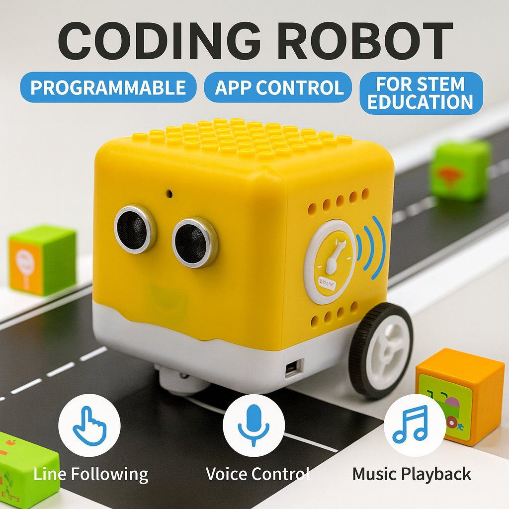 Stem Robotics Kit - Kidsbits プログラマブルロボットキット コーディングロボット +28プロジェクトチュートリアル Arduinoグラフィカルプログラミング対応 子供向けDIY