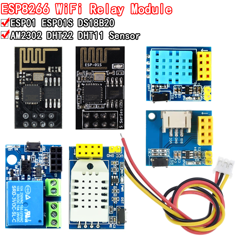Esp8266 Relay Module - ESP8266 5V WiFi リレーモジュール DS18B20 DHT11