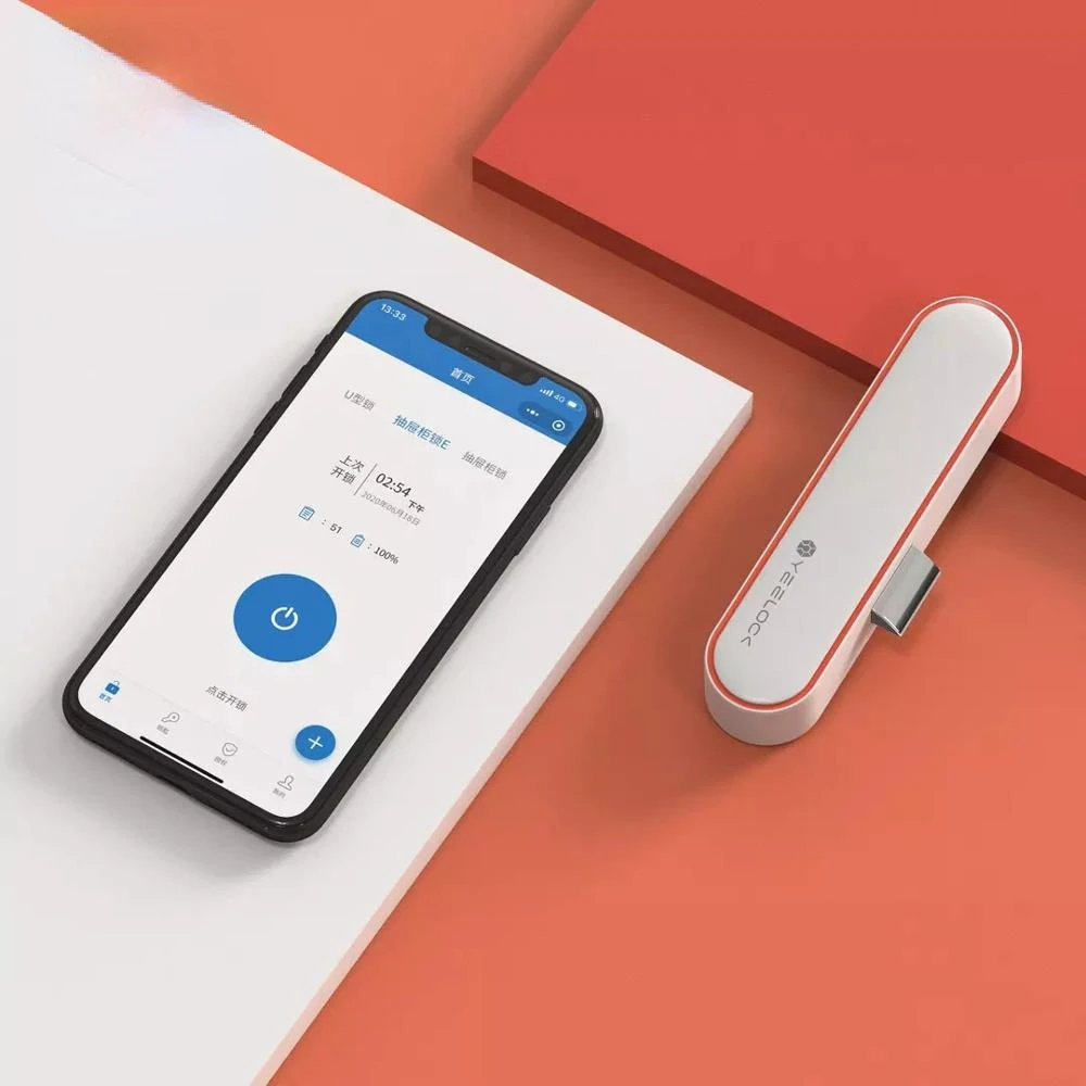 Smart Door Lock Wifi - YEELOCK スマート引き出しキャビネットロックキーレス Bluetooth ドアロックアプリロック解除盗難防止子供の安全ファイルセキュリティ電子ロック