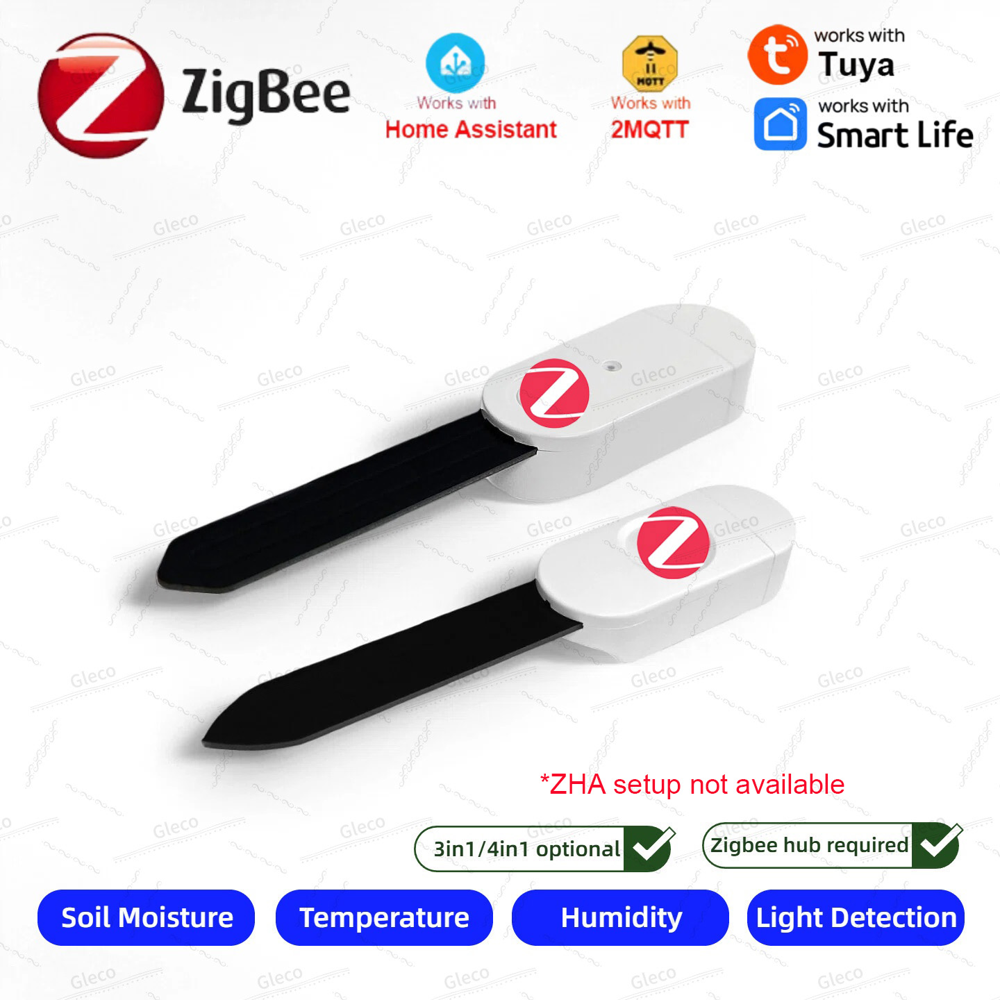 Smart Home Automation Kit - Zigbee 土壌水分センサーメーター温度湿度肥沃度光テスター Tuya スマートライフ Z2M ホームアシスタントオートメーション用