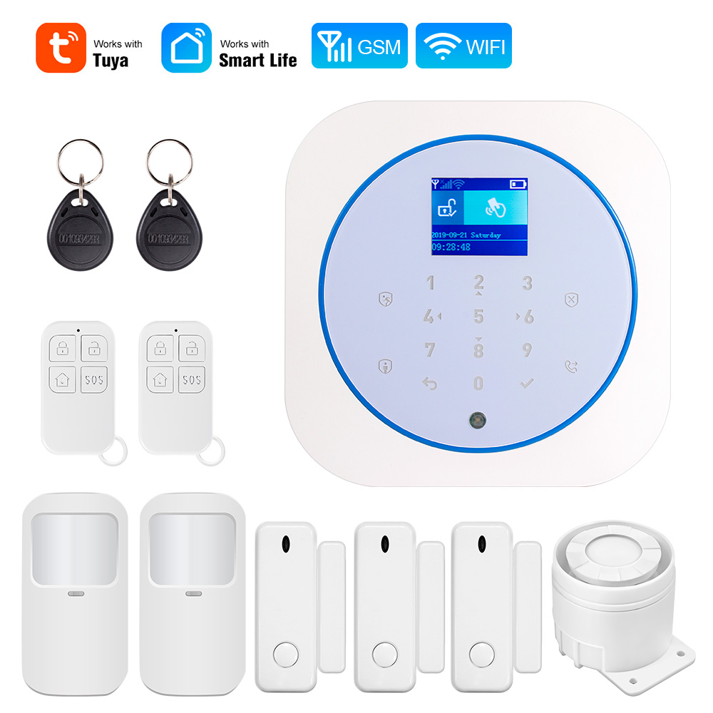 Smart Home Automation Kit - KERUI G12 ホームセキュリティ警報システム GSM 接続モバイルワイヤレス盗難警報キットモーションセンサーサイレン TUYA