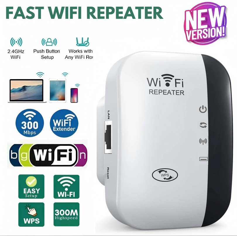 Wifi Smart Plug - 300Mbps WiFiリピーター ワイヤレス信号拡張器＆ネットワークブースター、EUおよびUSプラグ対応、家庭用ルーター用