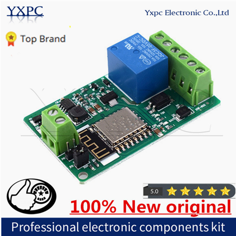 Esp8266 Relay Module - ワイヤレスWi-Fiリレーモジュール,1チャンネルリレーシールド,過電流保護,Wi-Fiネットワークリレーモジュール,10a,dc 7-30v,ps8266 ESP-12F