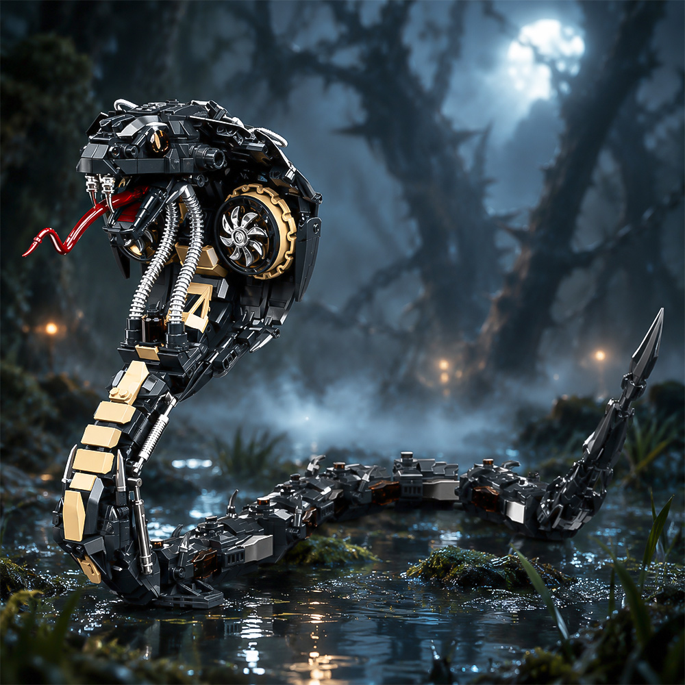 メカニカル・コブラ風動物モデル組み立てブロックキット 103 - Stem Robotics Kit のレビューと価格