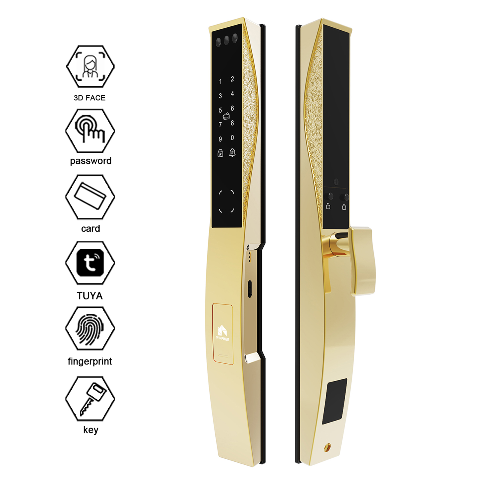 WINFREE Tuya Wifiスマートデジタルスリムフレ - Smart Door Lock Wifi のレビューと価格