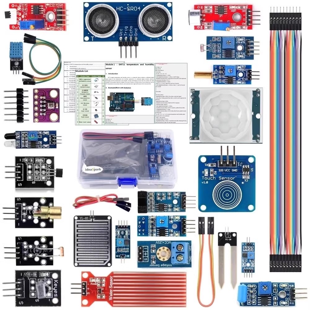 初心者向けラーニングモジュールキット、土壌水分、マイク、感光 - Esp32 Smart Home Kit のレビューと価格