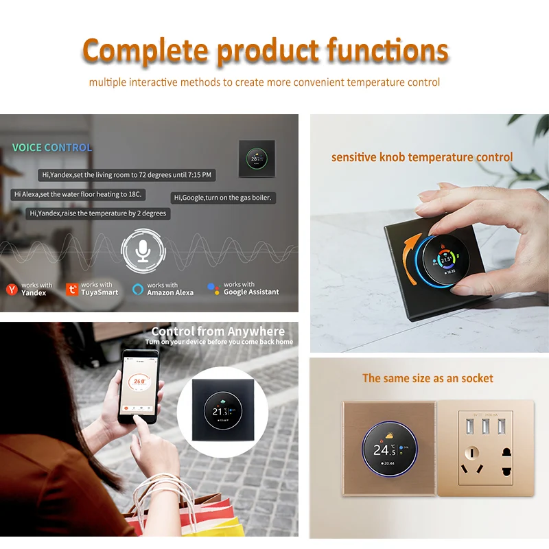 在庫あり Tuyaノブサーモスタット 床暖房コントローラー  - Wifi Thermostat のレビューと価格