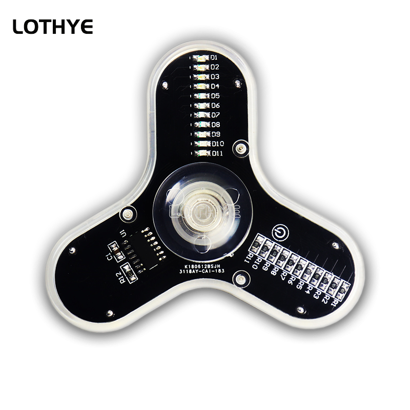 LEDフィジェットスピナーキット,ジャイロライト,日曜大工部 - Electronics Project Kit のレビューと価格