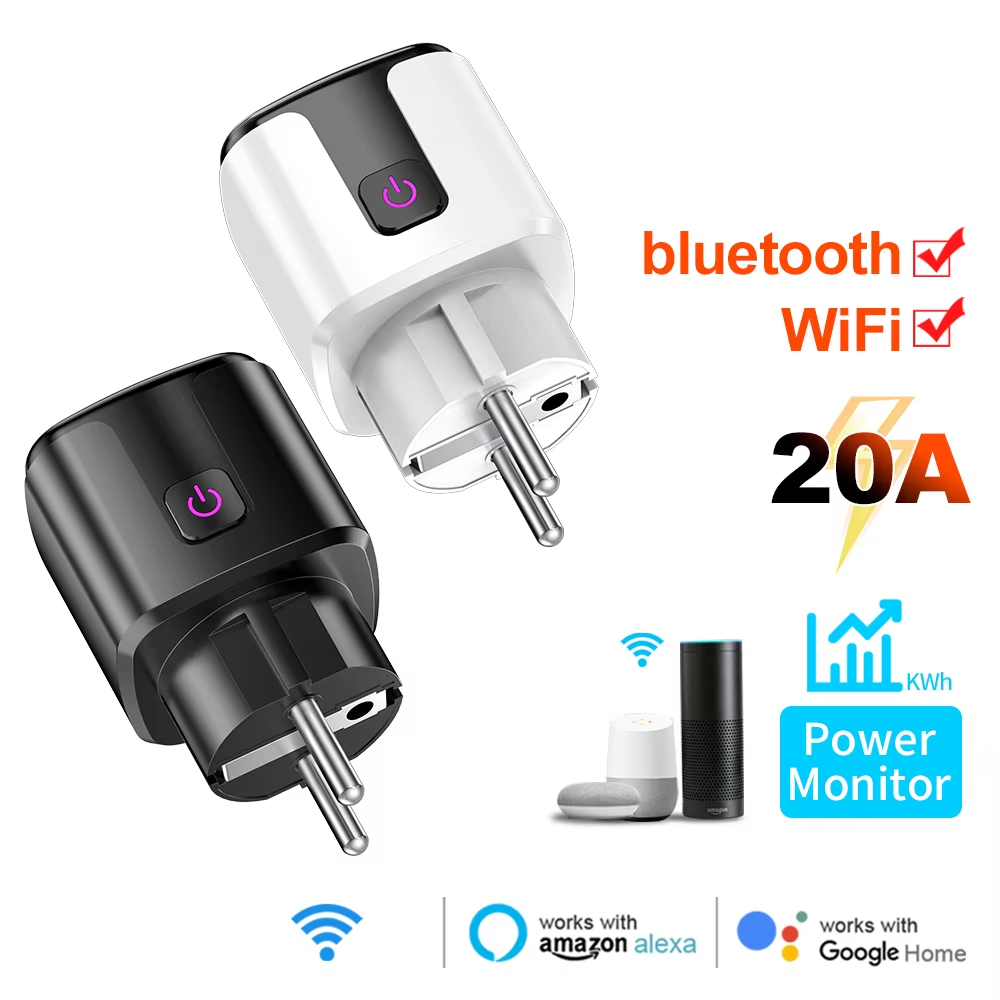スマート 20A EU プラグ WiFi+Bluetooth - Wifi Smart Plug のレビューと価格