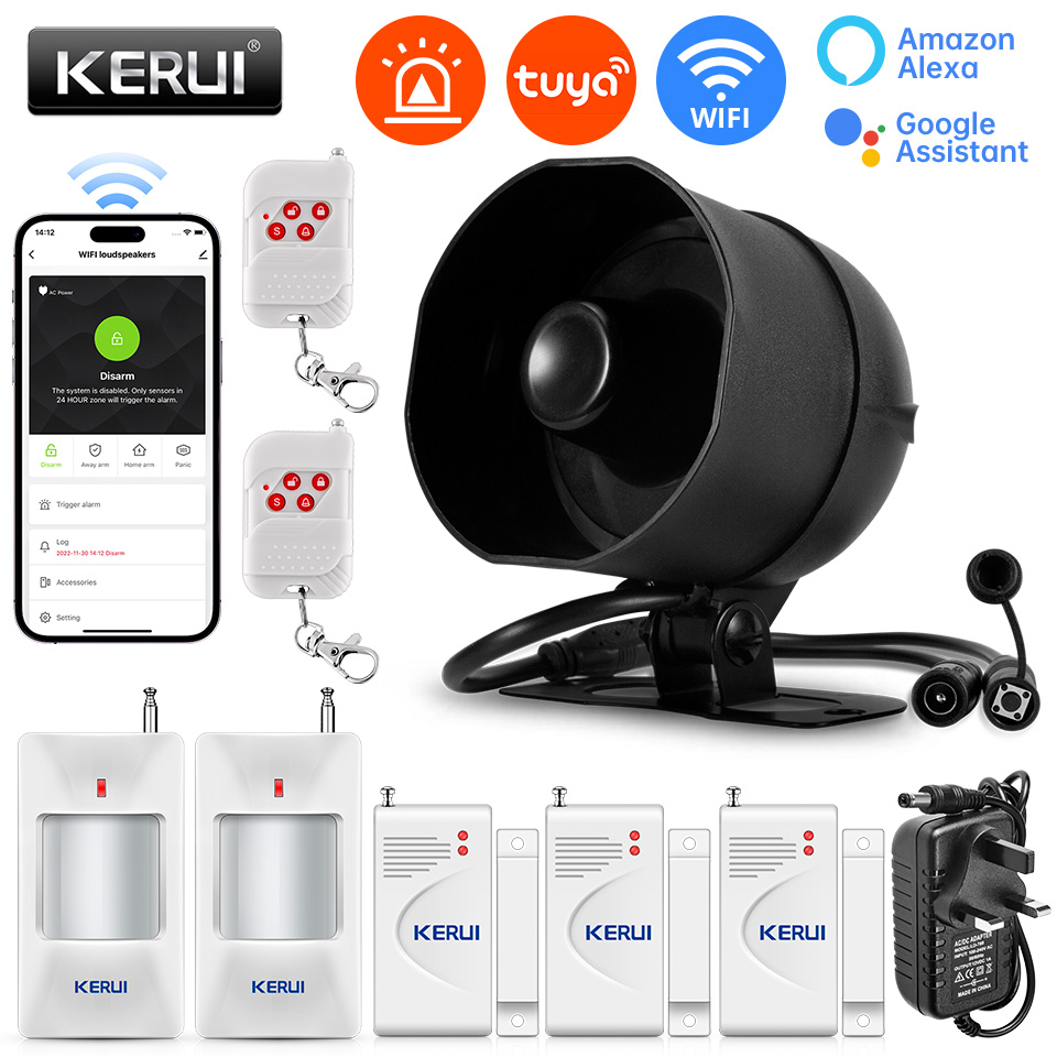 KERUI 120db サイレン警報システム WiFi Tu - Smart Home Automation Kit のレビューと価格