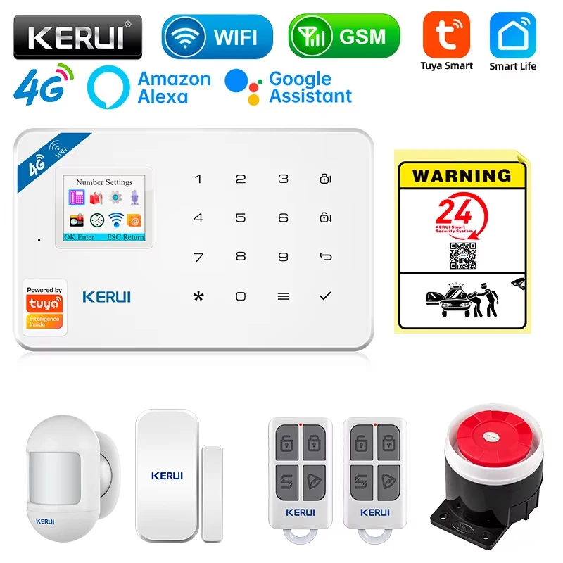 KERUI セキュリティ警報システムキット W184 4G  - Smart Home Automation Kit のレビューと価格