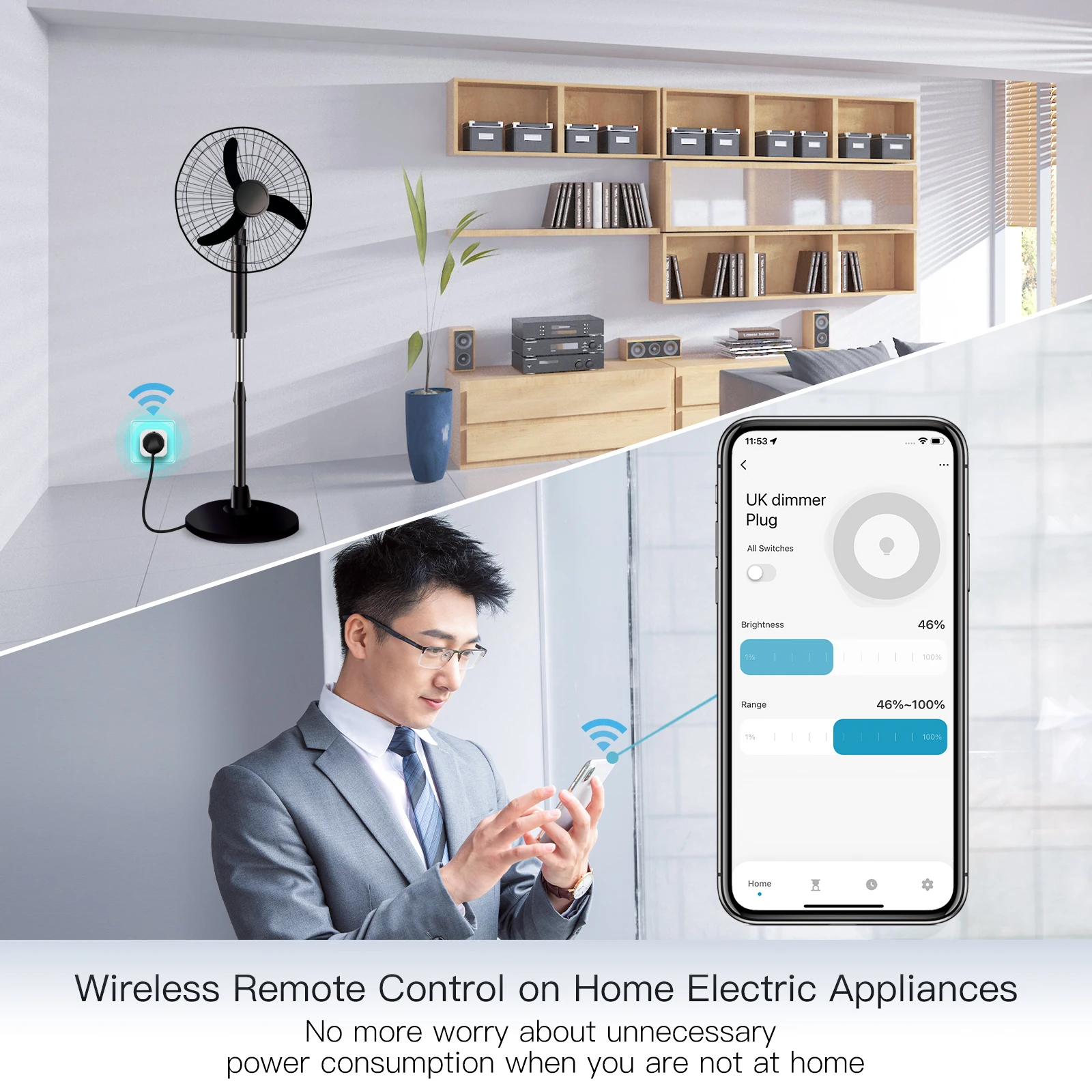 MOES Tuya WiFi スマートプラグ 調光可能な電源 - Wifi Smart Plug のレビューと価格